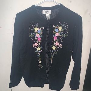 A embroidered cardigan